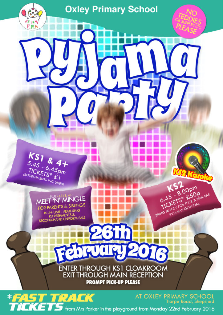 Oxley Poster Pyjama Party 2016