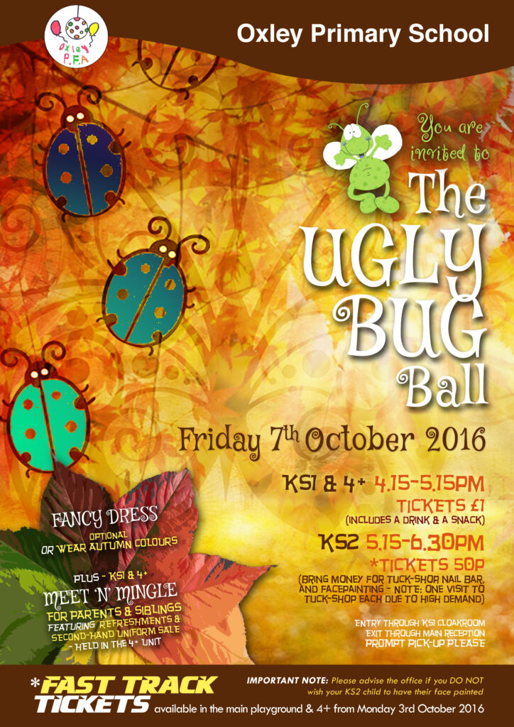 Oxley Poster The Ugly Bug Ball 2016