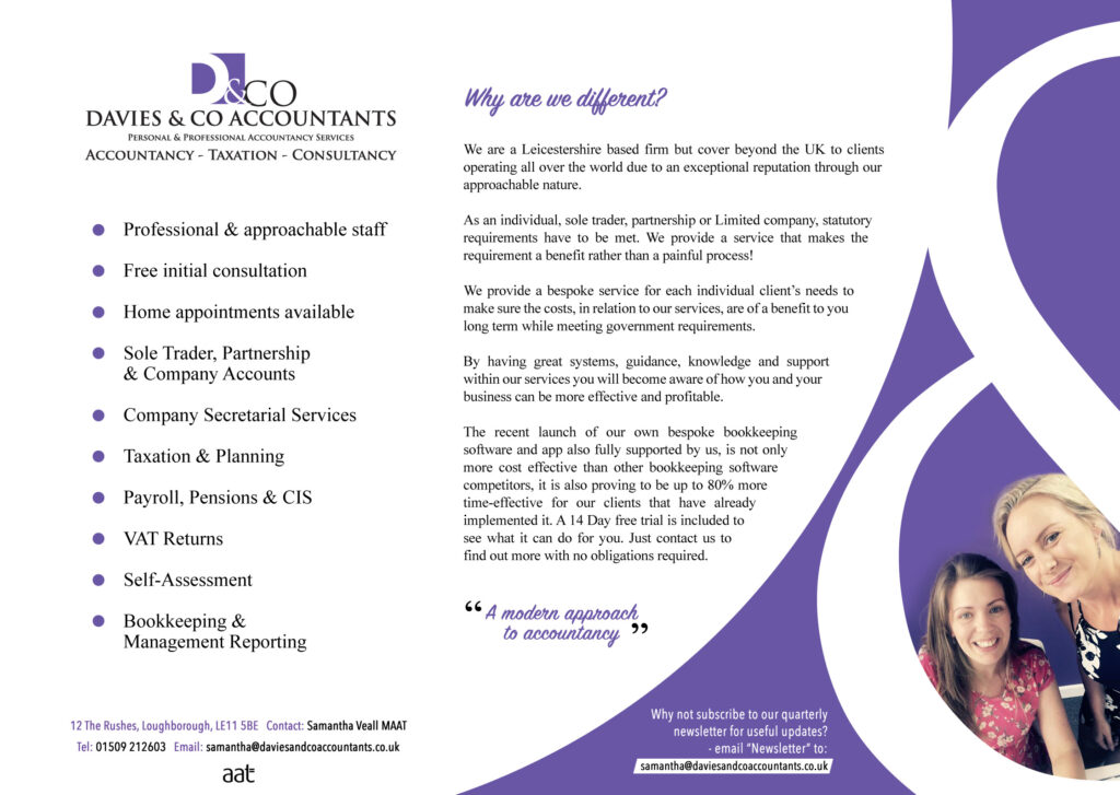 Davies and Co Charnwood News Advert