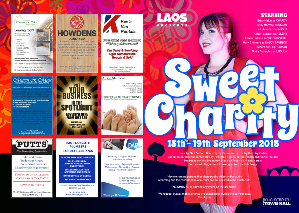 Sweet Charity Programme 02-03