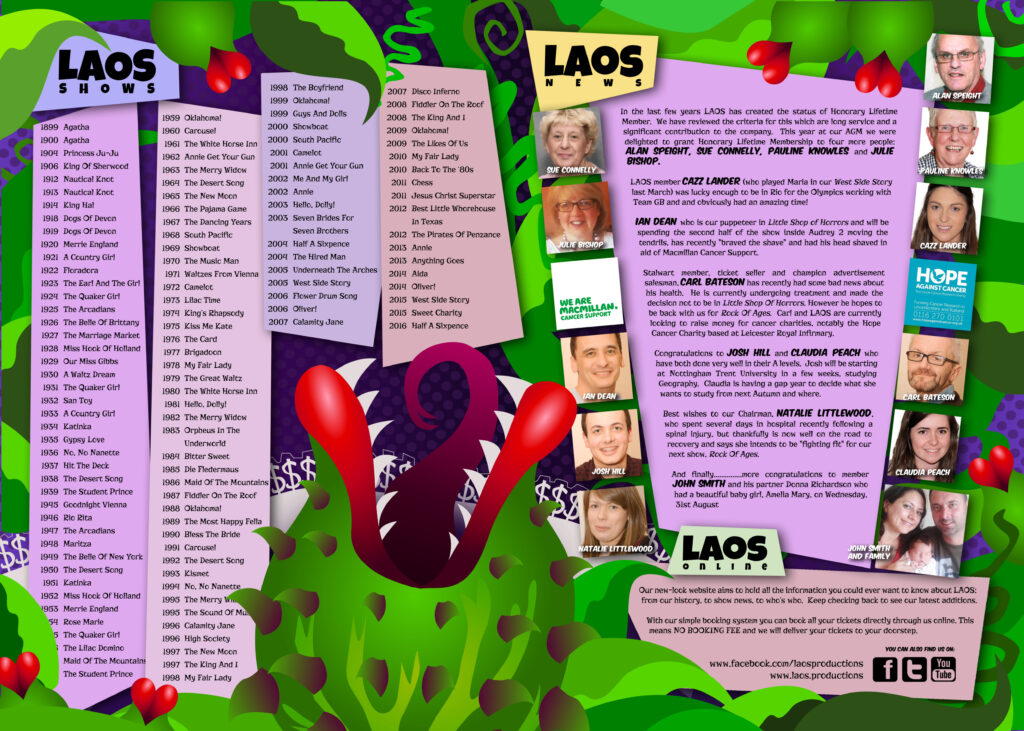 Little Shop of Horrors Programme 20-21