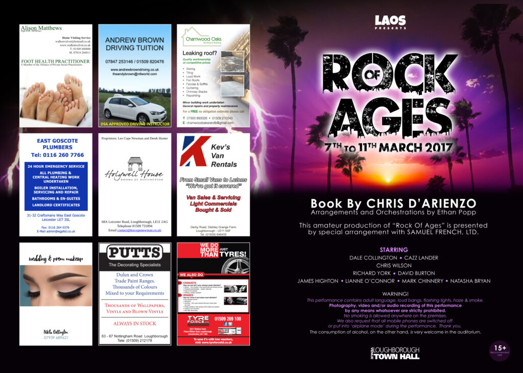 Rock of Ages Programme 02-03