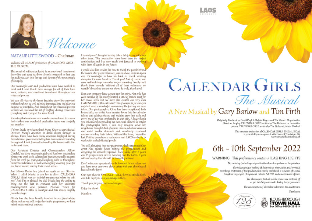 Calendar Girls Programme 02-03