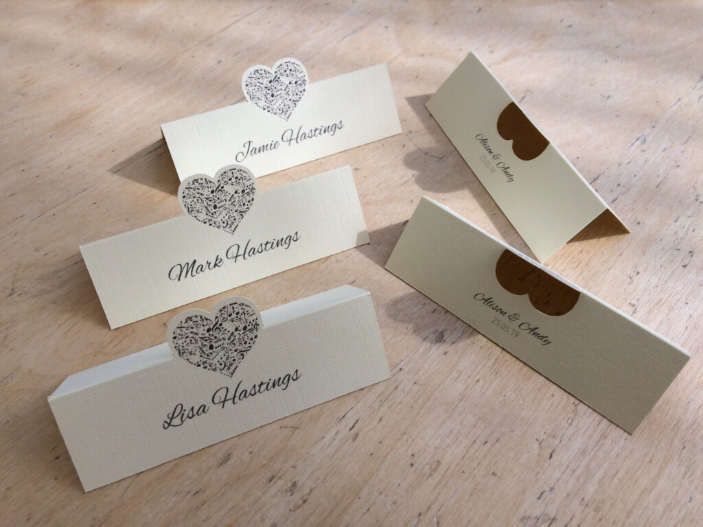 Alison & Andy's Place Cards