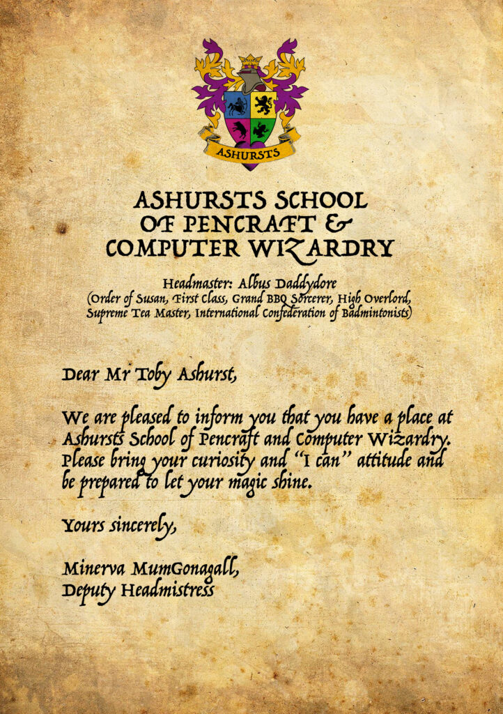 Ashurst School Invitation