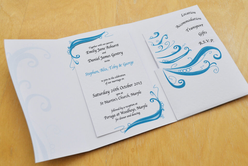 Emily & Dan's Invitation open