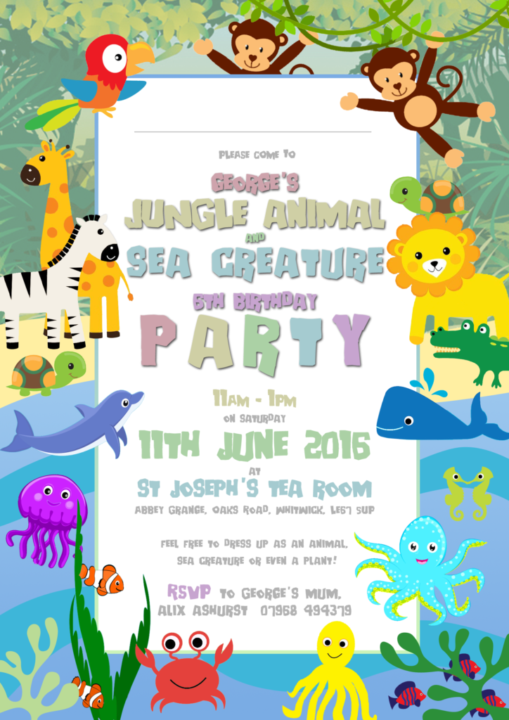 George's 6th Birthday Invitations