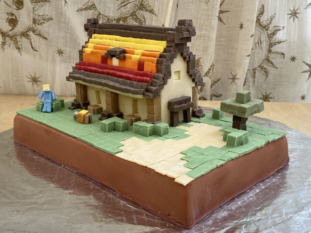 Minecraft House Cake