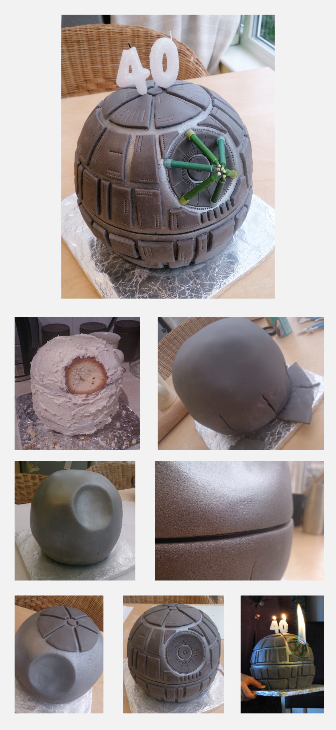 Death Star Cake Montage