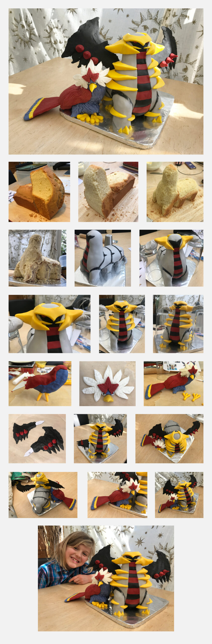 Giratina & Braviary Cake Montage