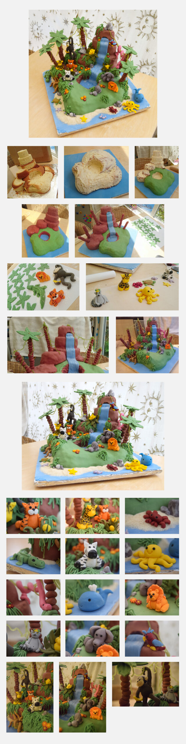 Jungle Island Safari Cake Montage