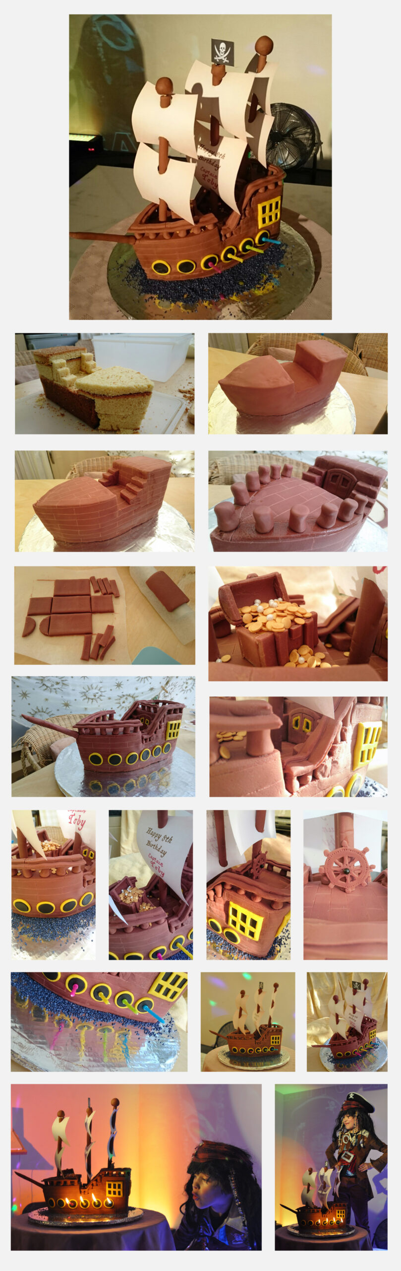 Pirate Ship Cake Montage
