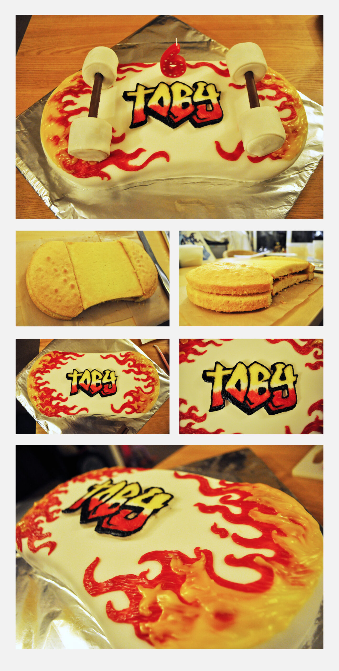 Skateboard Cake Montage