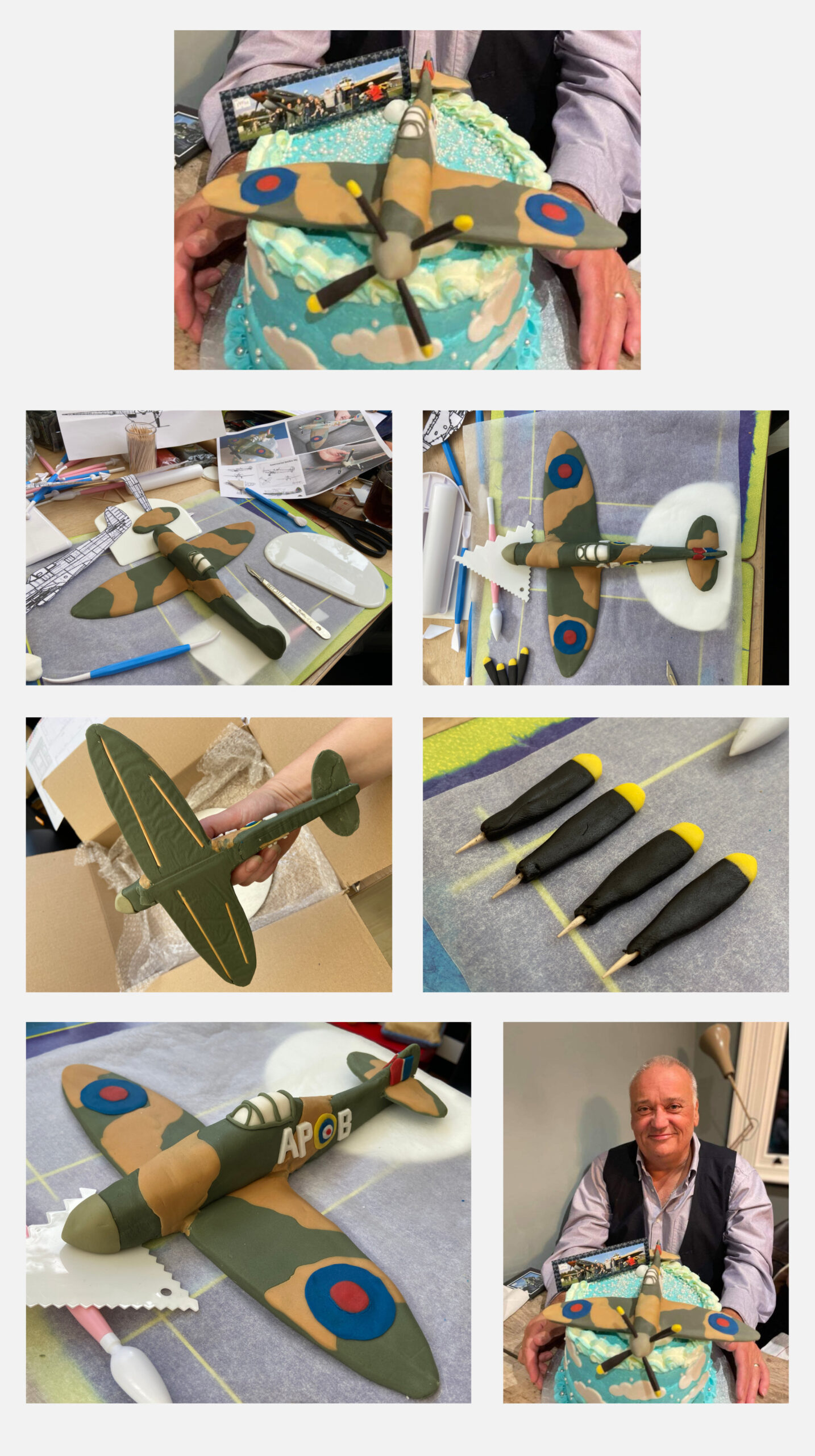 Spitfire Cake Topper Montage