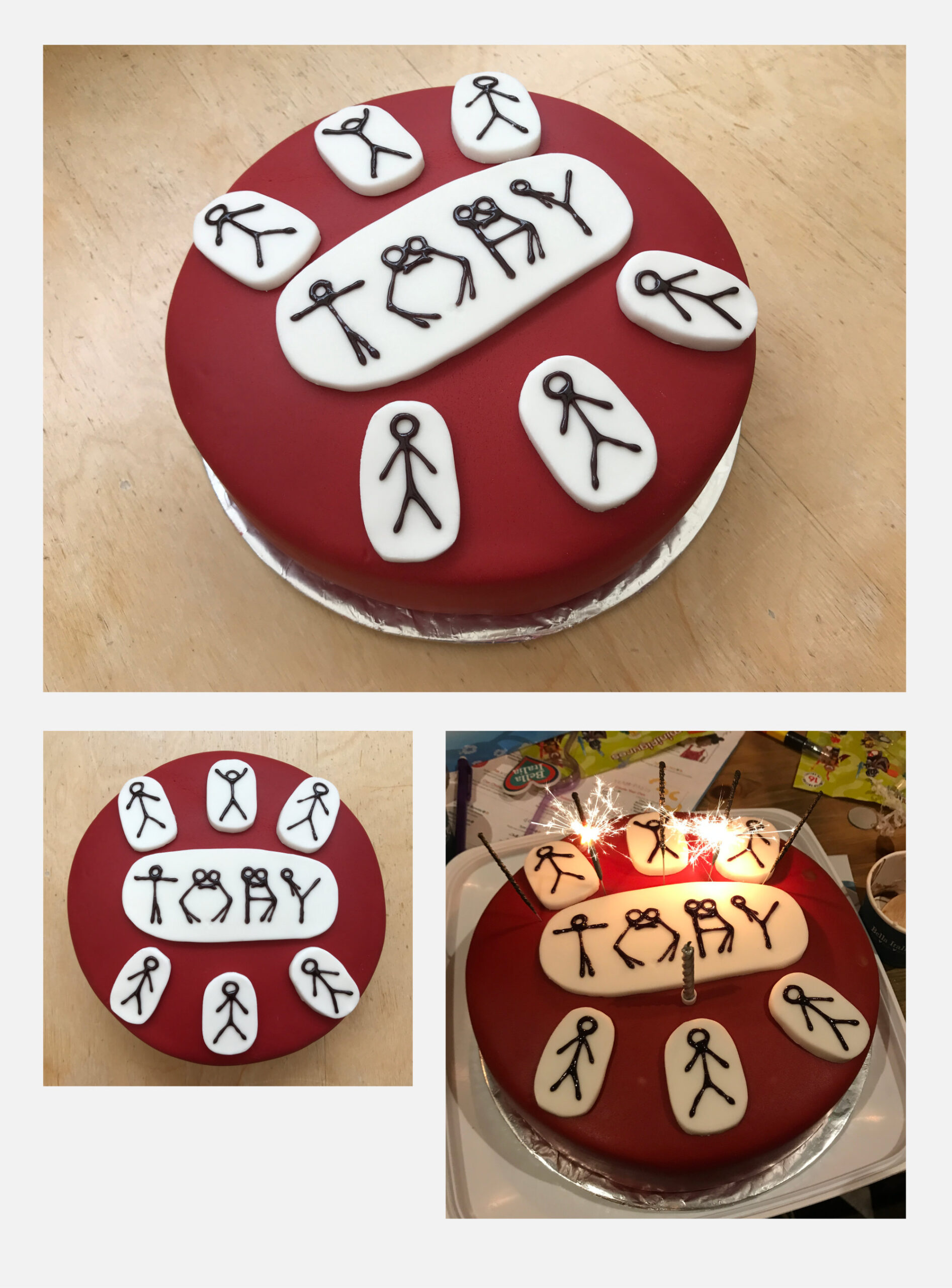 Stick Men Cake Montage
