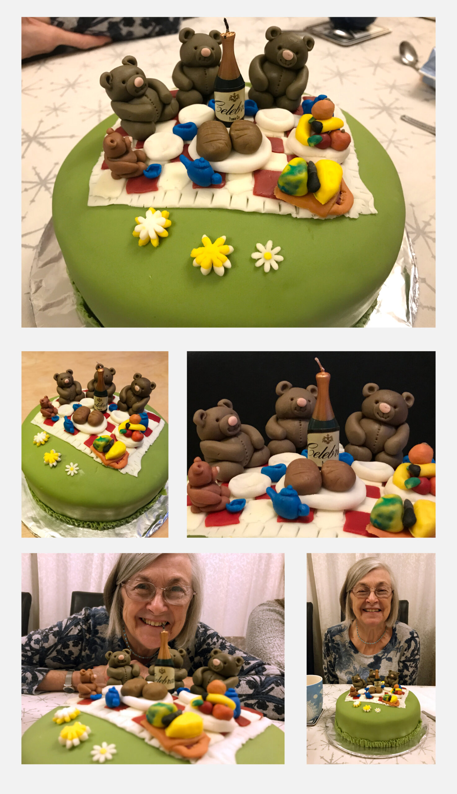 Teddy Picnic Cake Montage